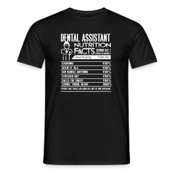 Dental Assistant Nutrition Facts - Men's T-Shirt - black - Front - AI Model Male 178 light (178cm)