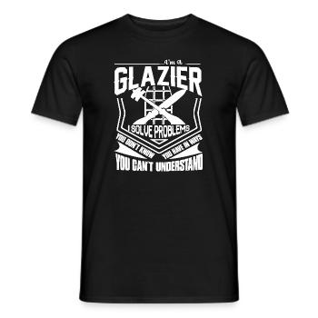 Glazier I Solve Problems - Men's T-Shirt - black - Front - AI Model Male 178 light (178cm)