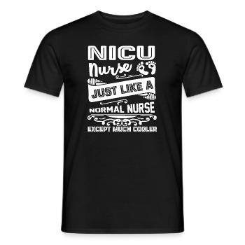 Nicu Nurse Is Cooler - Men's T-Shirt - black - Front - AI Model Male 178 light (178cm)