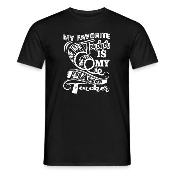 Piano Teacher My Favorite Piano Teacher - Men's T-Shirt - black - Front - AI Model Male 178 light (178cm)