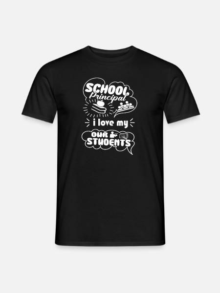 School Principal Loves Students - Men's T-Shirt - black