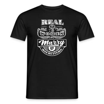 Recruiter Real Women Marry Recruiters - Men's T-Shirt - black - Front - AI Model Male 178 light (178cm)