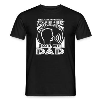 Speech Language Pathologist Dad - Men's T-Shirt - black - Front - AI Model Male 178 light (178cm)