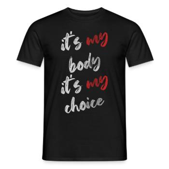 C'est mon corps, c'est mon choix - T-shirt homme - noir - Devant - AI Model Male 178 light (178cm)