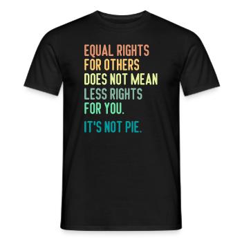 Égalité des droits pour les autres - T-shirt homme - noir - Devant - AI Model Male 178 light (178cm)