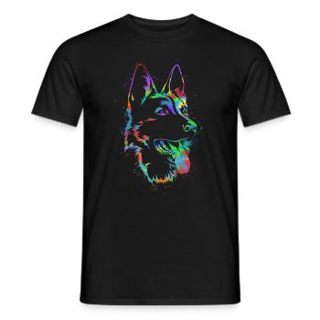 Chien de berger de couleur propriétaires de chiens Amour des chiens - T-shirt homme - noir - Devant - AI Model Male 178 light (178cm)