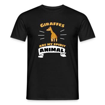 Giraffen sind mein spirituelles Tier Lustiges Tier - Männer T-Shirt - Schwarz - Vorne - AI Model Male 178 light (178cm)