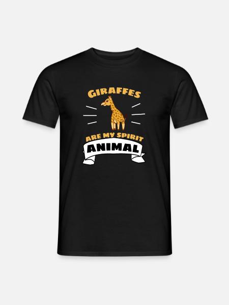 Giraffen sind mein spirituelles Tier Lustiges Tier - Männer T-Shirt - Schwarz