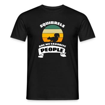 Retro squirrels are my favorite people - Men's T-Shirt - black - Front - AI Model Male 178 light (178cm)