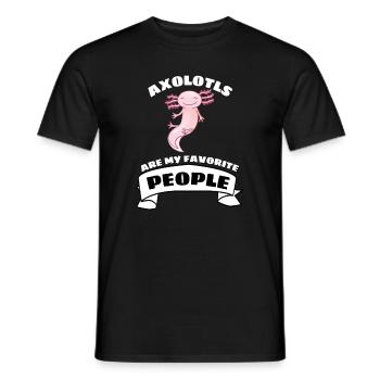 Haustier Salamander Lustiges Geschenk Axolotl - Männer T-Shirt - Schwarz - Vorne - AI Model Male 178 light (178cm)