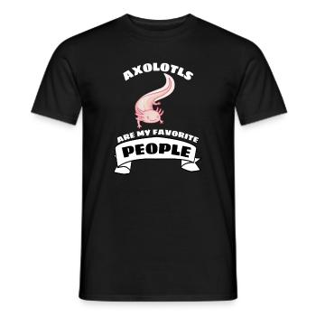 Salamander Haustier Lustiges Geschenk Axolotl - Männer T-Shirt - Schwarz - Vorne - AI Model Male 178 light (178cm)