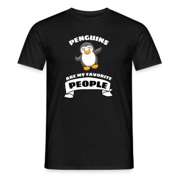 Antarctica Animal Lovers Zoo Animal Funny Penguin - Men's T-Shirt - black - Front - AI Model Male 178 light (178cm)