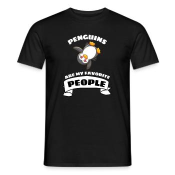 Antarctica Animal Funny Gift Penguin - Men's T-Shirt - black - Front - AI Model Male 178 light (178cm)