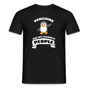 Zoo Bird Antarctica Animal Funny Gift Penguin - Men's T-Shirt - black - Front - AI Model Male 178 light (178cm)