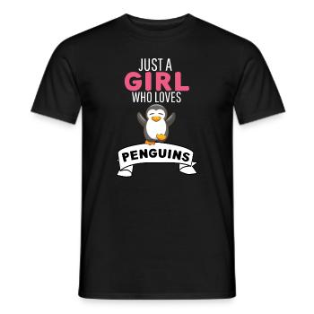 Zoo Vogel Antarktis Tier Mädchen Geschenk Pinguin - Männer T-Shirt - Schwarz - Vorne - AI Model Male 178 light (178cm)