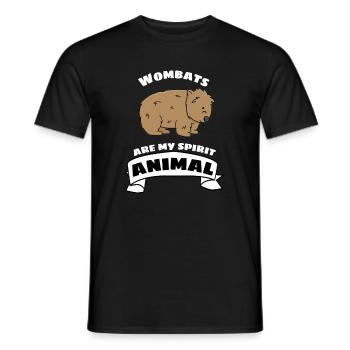 Wombats are my spiritual animal Wombat - Men's T-Shirt - black - Front - AI Model Male 178 light (178cm)