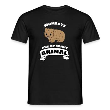 Australien Tier Lustiges Geschenk Süßer Wombat - Männer T-Shirt - Schwarz - Vorne - AI Model Male 178 light (178cm)
