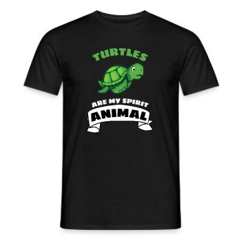 Les tortues sont mon animal spirituel - T-shirt homme - noir - Devant - AI Model Male 178 light (178cm)
