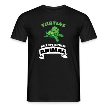 Créature marine Océan Animal Cadeau Tortue Mignonne - T-shirt homme - noir - Devant - AI Model Male 178 light (178cm)
