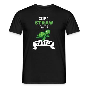 Ocean Animal Drôle de Tortue Cadeau - T-shirt homme - noir - Devant - AI Model Male 178 light (178cm)