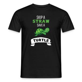 Meerestier Ozean Tier Geschenk Schildkröte - Männer T-Shirt - Schwarz - Vorne - AI Model Male 178 light (178cm)