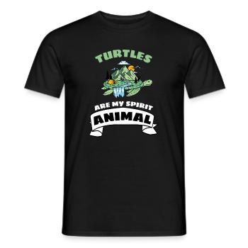 Les tortues sont mon animal spirituel - T-shirt homme - noir - Devant - AI Model Male 178 light (178cm)