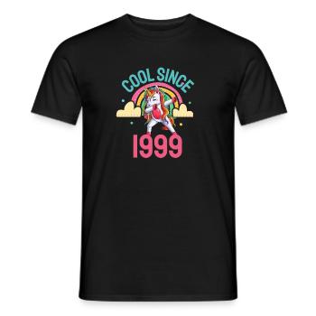Cool seit 1999 Dabbing Einhorn 23. Geburtstag - Männer T-Shirt - Schwarz - Vorne - AI Model Male 178 light (178cm)