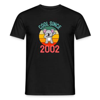 Cool seit 2002 Retro Dabbing Koala 20. Geburtstag - Männer T-Shirt - Schwarz - Vorne - AI Model Male 178 light (178cm)