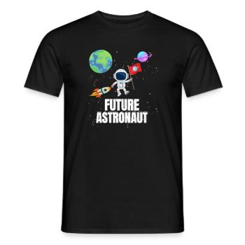 Rockets Space Astronomy Future Astronaut - Men's T-Shirt - black - Front - AI Model Male 178 light (178cm)