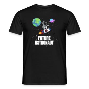 Galaxy Rocket Space Future Astronaut - Men's T-Shirt - black - Front - AI Model Male 178 light (178cm)