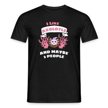 Donut Salamander Tier Lustiges Geschenk Axolotl - Männer T-Shirt - Schwarz - Vorne - AI Model Male 178 light (178cm)