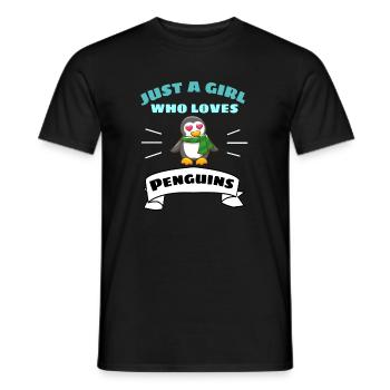 Antarctica Animal Lovers Girl Gift Penguin - Men's T-Shirt - black - Front - AI Model Male 178 light (178cm)