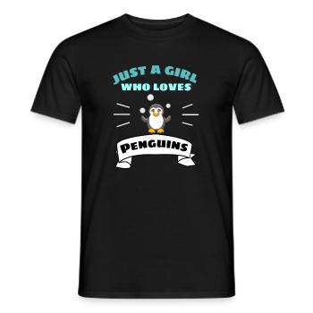 Amoureux des animaux Oiseau Animal Fille Cadeau Pingouin - T-shirt homme - noir - Devant - AI Model Male 178 light (178cm)