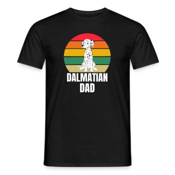 Haustier Hunde Papa Hundebesitzer Retro Dalmatiner - Männer T-Shirt - Schwarz - Vorne - AI Model Male 178 light (178cm)
