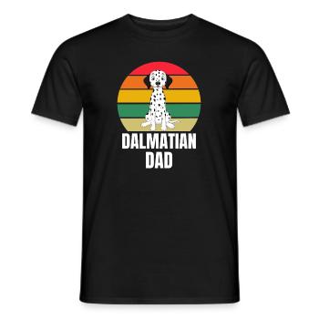Amoureux des animaux Chiens Papa Fête des Pères Rétro Dalmatien - T-shirt homme - noir - Devant - AI Model Male 178 light (178cm)