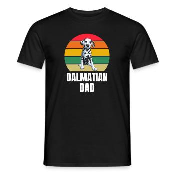 Dalmatian Papa Dogs Father's Day Gift Dalmatian - Men's T-Shirt - black - Front - AI Model Male 178 light (178cm)