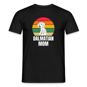 Retro Hunde Mama Muttertag Geschenk Dalmatiner - Männer T-Shirt - Schwarz - Vorne - AI Model Male 178 light (178cm)