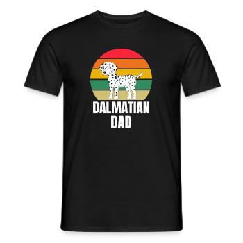 Dog Retro Dalmatian Dad - Men's T-Shirt - black - Front - AI Model Male 178 light (178cm)