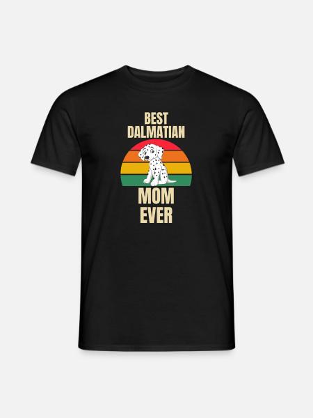 Beste Dalmatiner Mama Retro Hunde Dalmatiner - Männer T-Shirt - Schwarz
