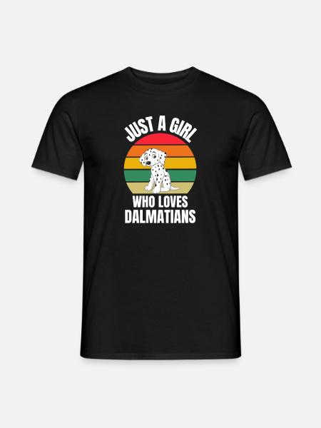 Fille dalmate rétro - T-shirt homme - noir