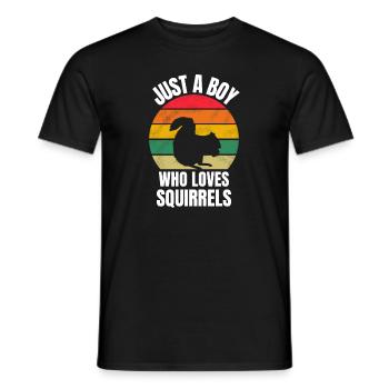 Retro Young Squirrels - Men's T-Shirt - black - Front - AI Model Male 178 light (178cm)