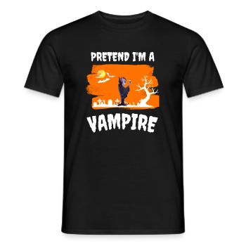 Je fais semblant d’être un vampire Halloween - T-shirt homme - noir - Devant - AI Model Male 178 light (178cm)