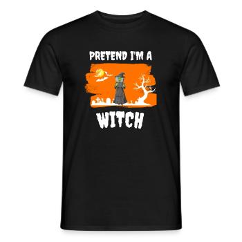 Bat Full Moon Witches Costume Party Halloween - Men's T-Shirt - black - Front - AI Model Male 178 light (178cm)