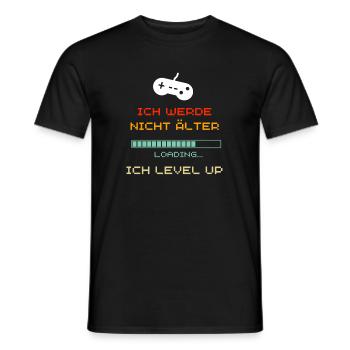Ich level up Geburtstag Geschenk Controller Gamer - Männer T-Shirt - Schwarz - Vorne - AI Model Male 178 light (178cm)