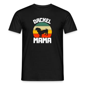 Haustierbesitzer Hunde Mama Geschenk Retro Dackel - Männer T-Shirt - Schwarz - Vorne - AI Model Male 178 light (178cm)