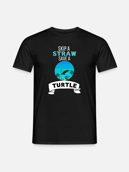 Ozean Tierliebhaber Geschenk Retro Schildkröte - Männer T-Shirt - Schwarz