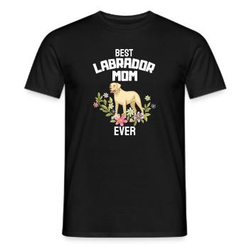 Blumen Hunde Mama Muttertag Geschenk Labrador - Männer T-Shirt - Schwarz - Vorne - AI Model Male 178 light (178cm)