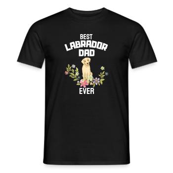 Haustier Vatertag Geschenk Blumen Hunde Labrador - Männer T-Shirt - Schwarz - Vorne - AI Model Male 178 light (178cm)