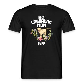 Beste Labrador Mama Hunde Muttertag Blume Labrador - Männer T-Shirt - Schwarz - Vorne - AI Model Male 178 light (178cm)