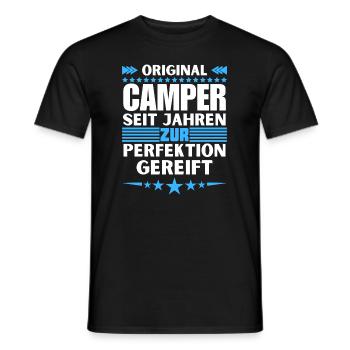 Camper matured to perfection - Men's T-Shirt - black - Front - AI Model Male 178 light (178cm)